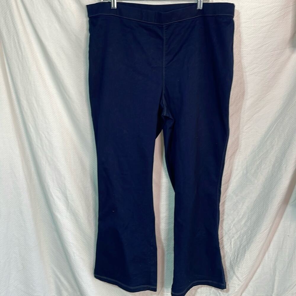 Romans 20w pullon stretch jean bootleg style blue  euc no pockets